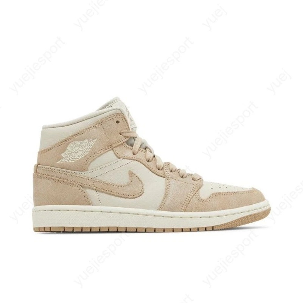 Nike Women's Size 12 Air Jordan 1 Mid SE‎ Legend Lt Brown Shoes FJ3448 200 - NEW